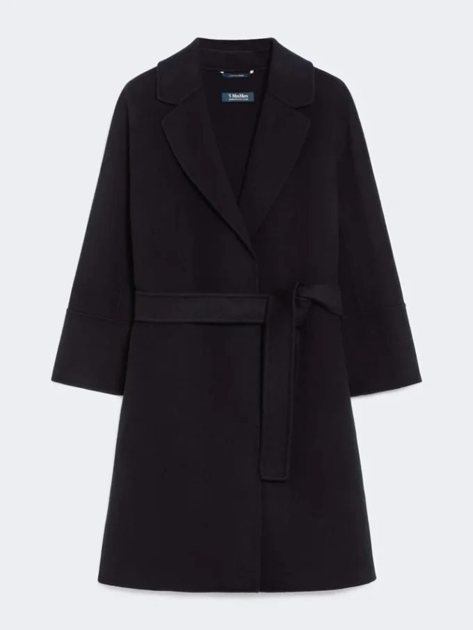 Manteau court en laine Double Face, noir Manteau court en laine Double Face, noir