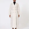 Manteau croisé en jacquard fil coupa, couleur sable Manteau croisé en jacquard fil coupa, couleur sable
