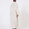 Manteau croisé en jacquard fil coupa, couleur sable Manteau croisé en jacquard fil coupa, couleur sable