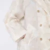 Manteau croisé en jacquard fil coupa, couleur sable Manteau croisé en jacquard fil coupa, couleur sable