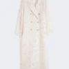 Manteau croisé en jacquard fil coupa, couleur sable Manteau croisé en jacquard fil coupa, couleur sable