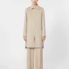 Manteau droit en cachemire, couleur sable Manteau droit en cachemire, couleur sable