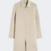 Manteau droit en cachemire, couleur sable Manteau droit en cachemire, couleur sable