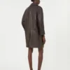 Manteau en cuir nappa, marron Manteau en cuir nappa, marron