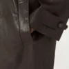 Manteau en cuir nappa, marron Manteau en cuir nappa, marron