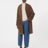 Manteau en daim, marron Manteau en daim, marron