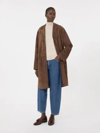 Manteau en daim, marron Manteau en daim, marron