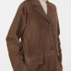 Manteau en daim, marron Manteau en daim, marron