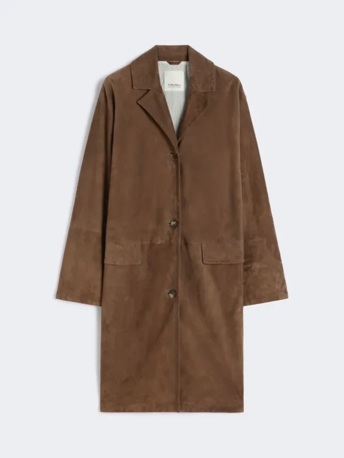 Manteau en daim, marron Manteau en daim, marron