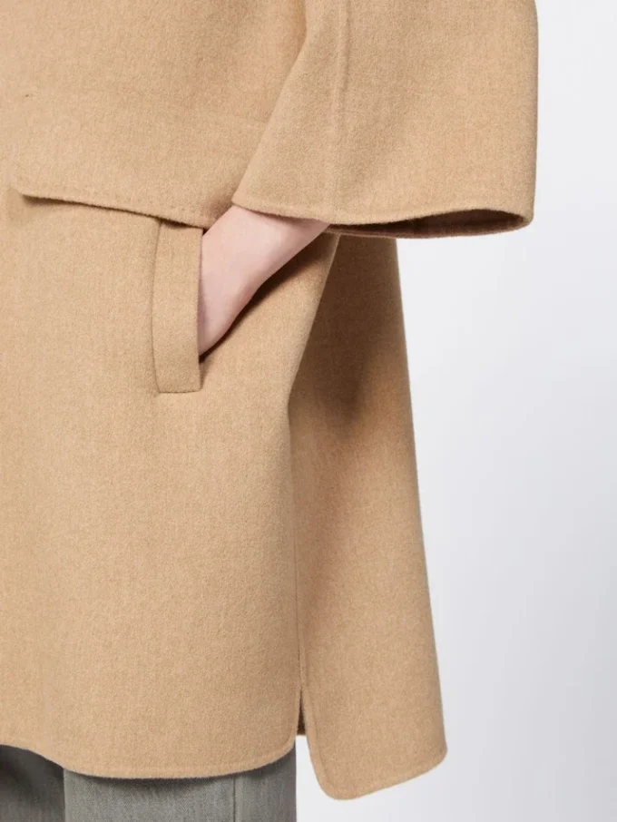 Manteau en drap camel, brun noisette Manteau en drap camel, brun noisette