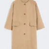 Manteau en drap camel, brun noisette Manteau en drap camel, brun noisette