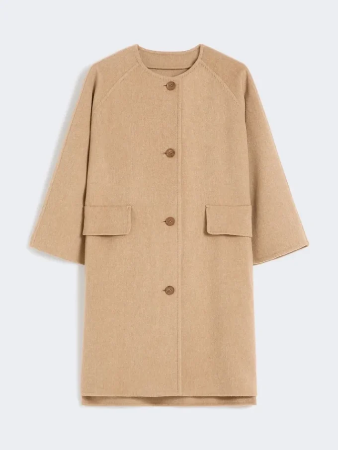 Manteau en drap camel, brun noisette Manteau en drap camel, brun noisette