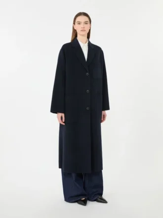 Manteau en laine mélangée Double Face, bleu marine Manteau en laine mélangée Double Face, bleu marine