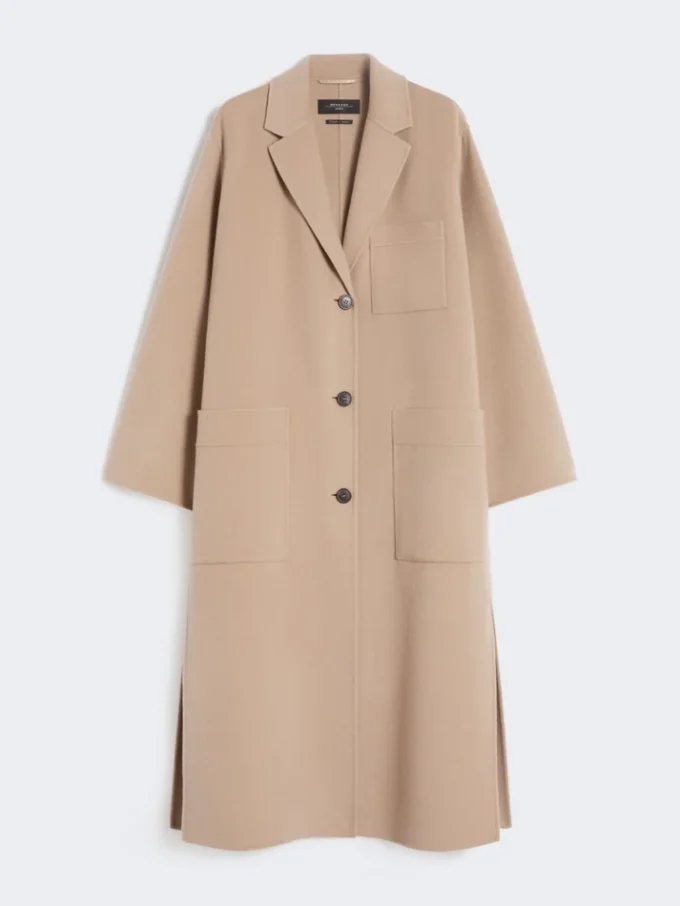 Manteau en laine mélangée double face, couleur camel Manteau en laine mélangée double face, couleur camel