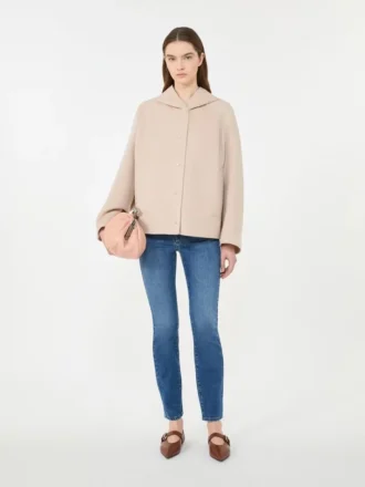 Manteau en laine mélangée Double Face, couleur sable