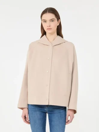 Manteau en laine mélangée Double Face, couleur sable