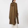Manteau long en gabardine de laine déperlante, marron Manteau long en gabardine de laine déperlante, marron