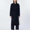 Manteau long en laine, bleu nuit Manteau long en laine, bleu nuit