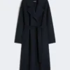Manteau long en laine, bleu nuit Manteau long en laine, bleu nuit