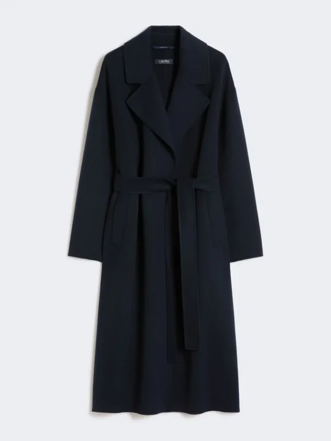 Manteau long en laine, bleu nuit Manteau long en laine, bleu nuit