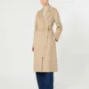 Manteau long en laine, cachemire et soie, couleur sable