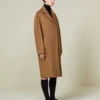 Manteau masculin en cachemire, couleur camel