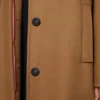 Manteau masculin en cachemire, couleur camel