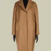 Manteau masculin en cachemire, couleur camel