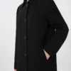 Manteau midi en cady, noir Manteau midi en cady, noir