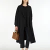 Manteau midi en laine épaisse, bleu nuit Manteau midi en laine épaisse, bleu nuit