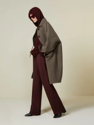 Manteau oversize en laine double, couleur tourterelle Manteau oversize en laine double, couleur tourterelle