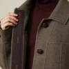 Manteau oversize en laine double, couleur tourterelle