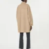 Manteau oversize en laine mélangée, couleur camel