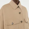 Manteau oversize en laine mélangée, couleur camel