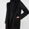Manteau-peignoir camel, noir