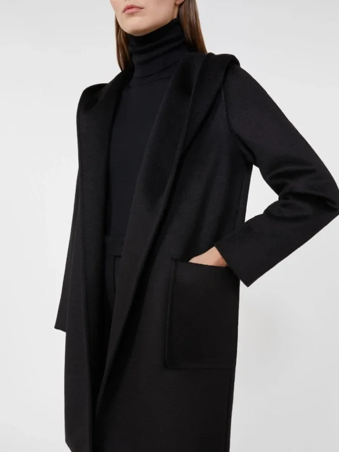 Manteau-peignoir camel, noir