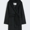 Manteau-peignoir camel, noir