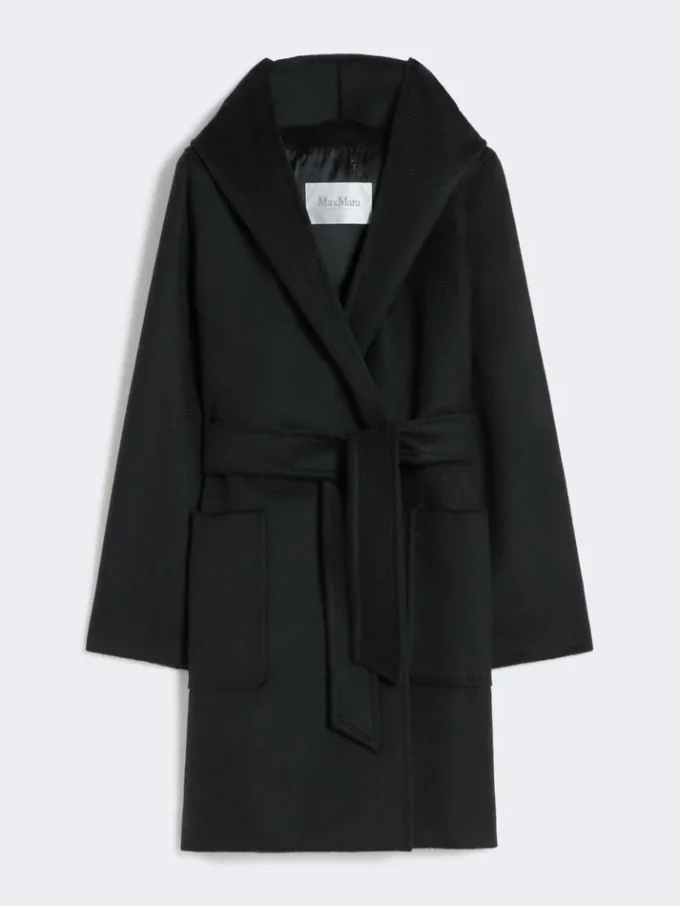 Manteau-peignoir camel, noir