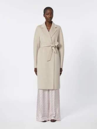 Manteau-peignoir en cachemire, couleur sable