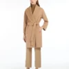 Manteau-peignoir en laine double face, couleur camel Manteau-peignoir en laine double face, couleur camel