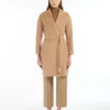 Manteau-peignoir en laine double face, couleur camel Manteau-peignoir en laine double face, couleur camel