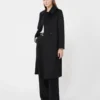 Manteau-peignoir en laine, noir Manteau-peignoir en laine, noir