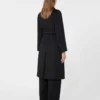 Manteau-peignoir en laine, noir Manteau-peignoir en laine, noir