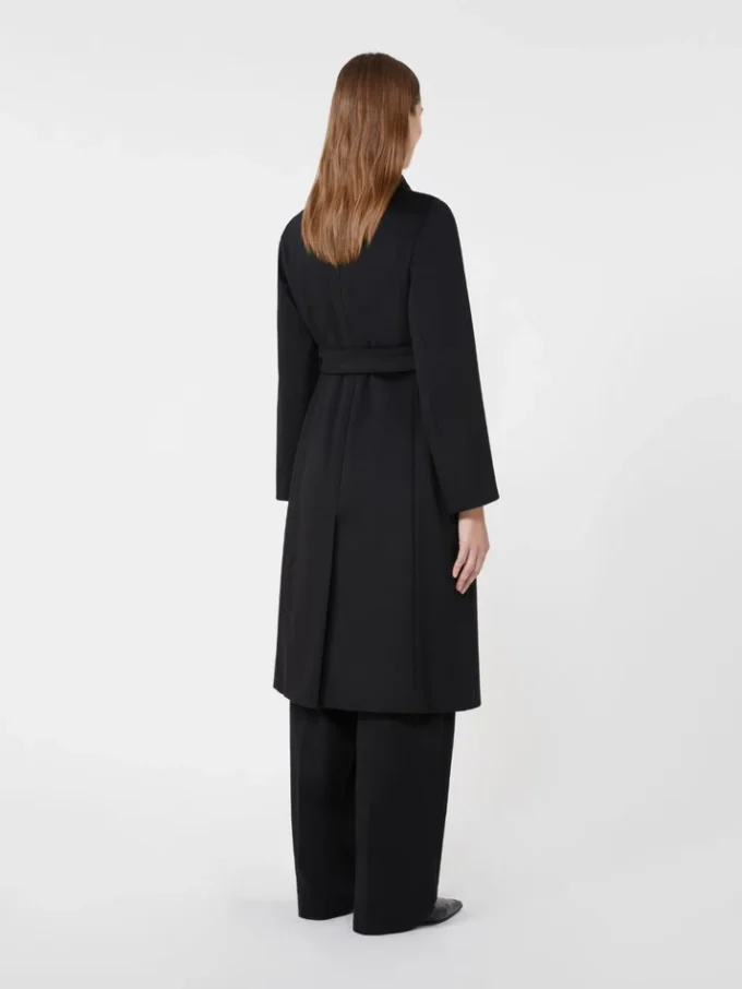 Manteau-peignoir en laine, noir Manteau-peignoir en laine, noir
