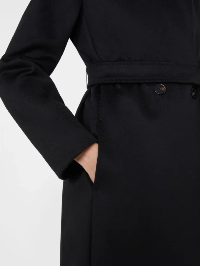 Manteau-peignoir en laine, noir Manteau-peignoir en laine, noir