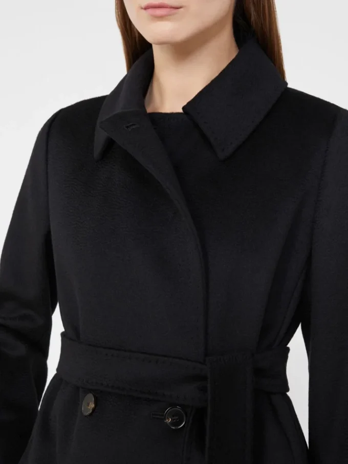 Manteau-peignoir en laine, noir Manteau-peignoir en laine, noir
