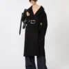 Manteau-peignoir en Pure Wool, noir Manteau-peignoir en Pure Wool, noir