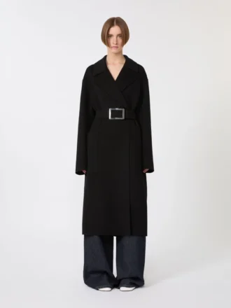 Manteau-peignoir en Pure Wool, noir