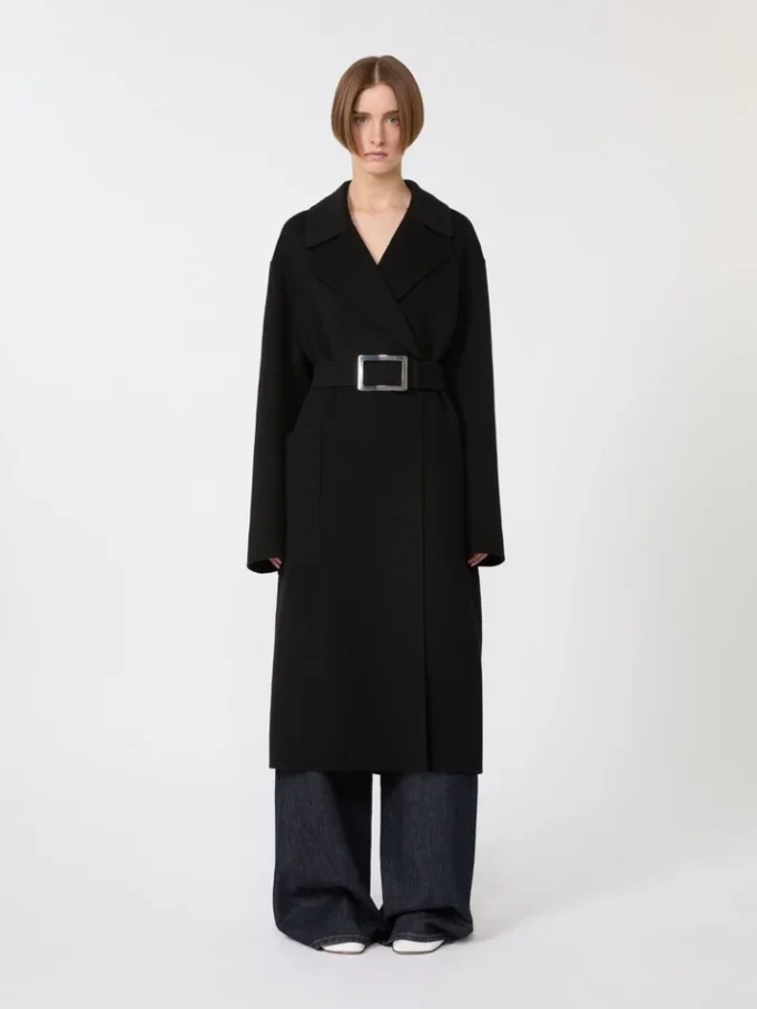 Manteau-peignoir en Pure Wool, noir Manteau-peignoir en Pure Wool, noir