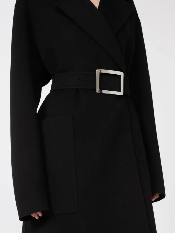 Manteau-peignoir en Pure Wool, noir Manteau-peignoir en Pure Wool, noir